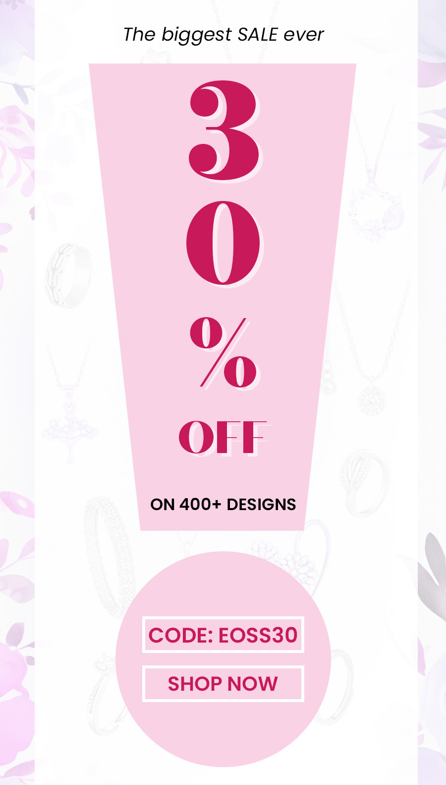 GIVA Birthday Sale. Flat 30% off on select jewellery collection. Code: SALE30.