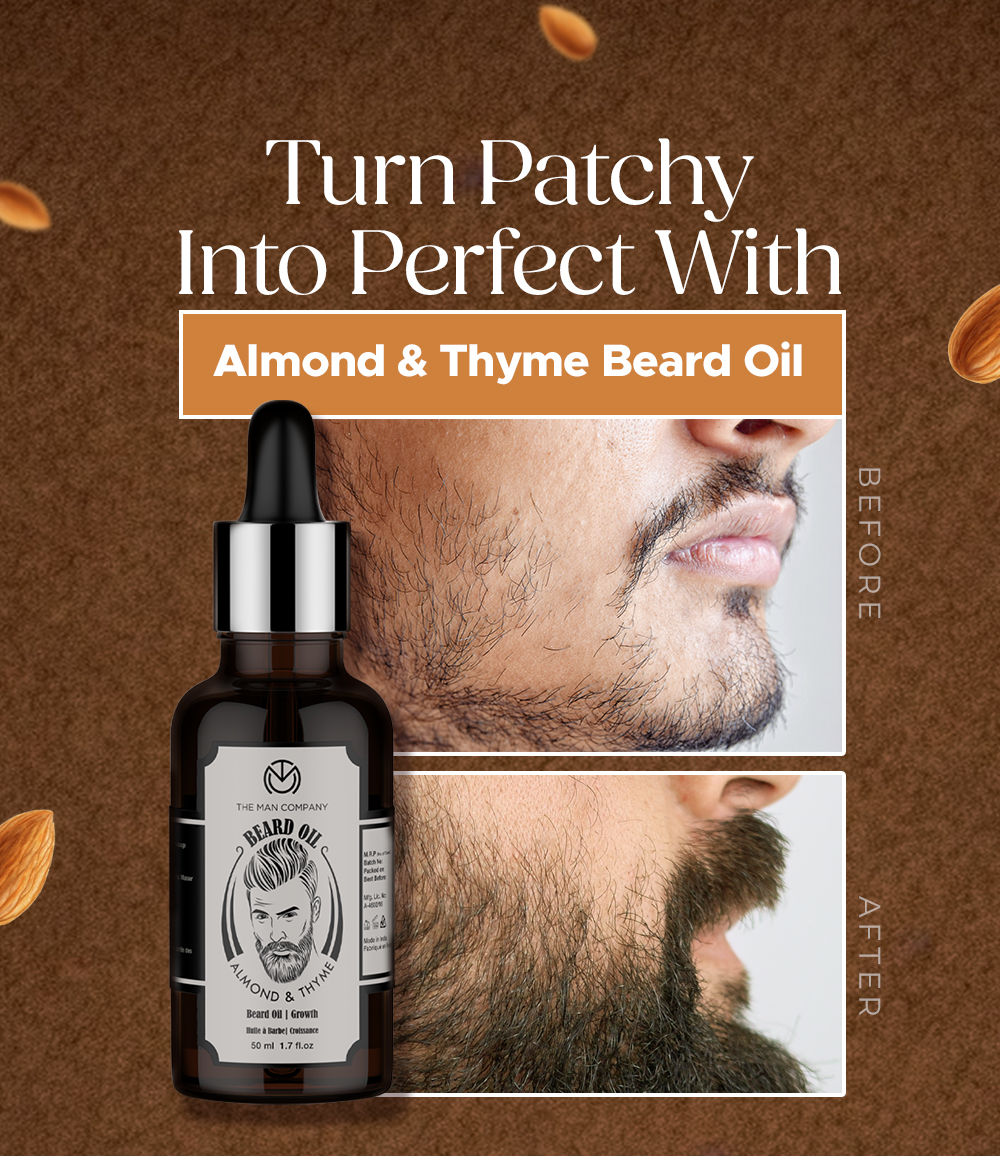 Try Our most Loved Almond & Thyme Beard Oil, for better results