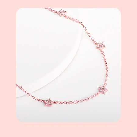 Rose Gold Star Constellation Necklace