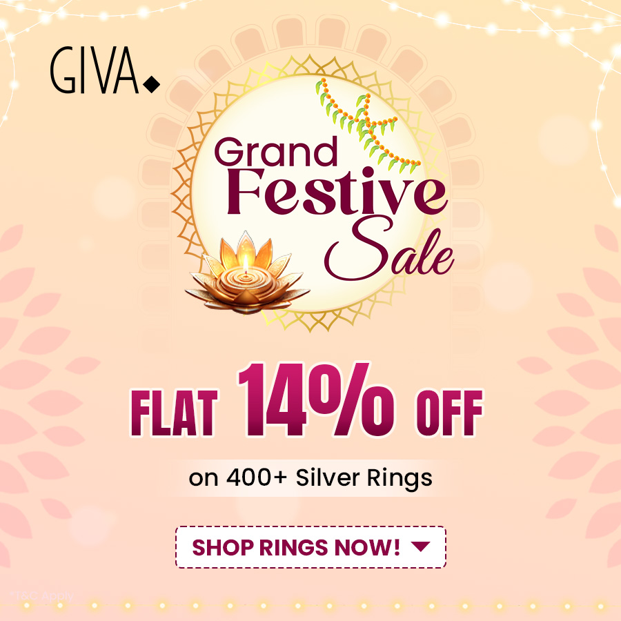 Grand Festive Sale. Flat 14% off on 400+ silver rings. Shop rings now!